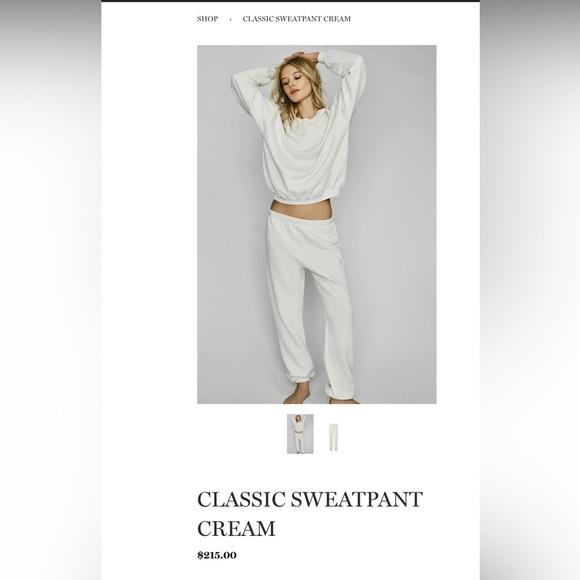 Eterne Classic Sweatpants. Creamy color in Perfect like new condition & fast 📦 - Picture 3 of 10